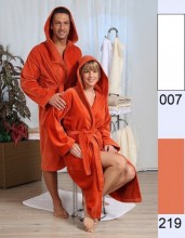 Bademantel RESIDENZ 302, mit Kapuze, Gr��e XXL,  terracotta