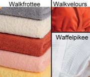 Frottee Meterware. Walkfrottee, in 8 Farben